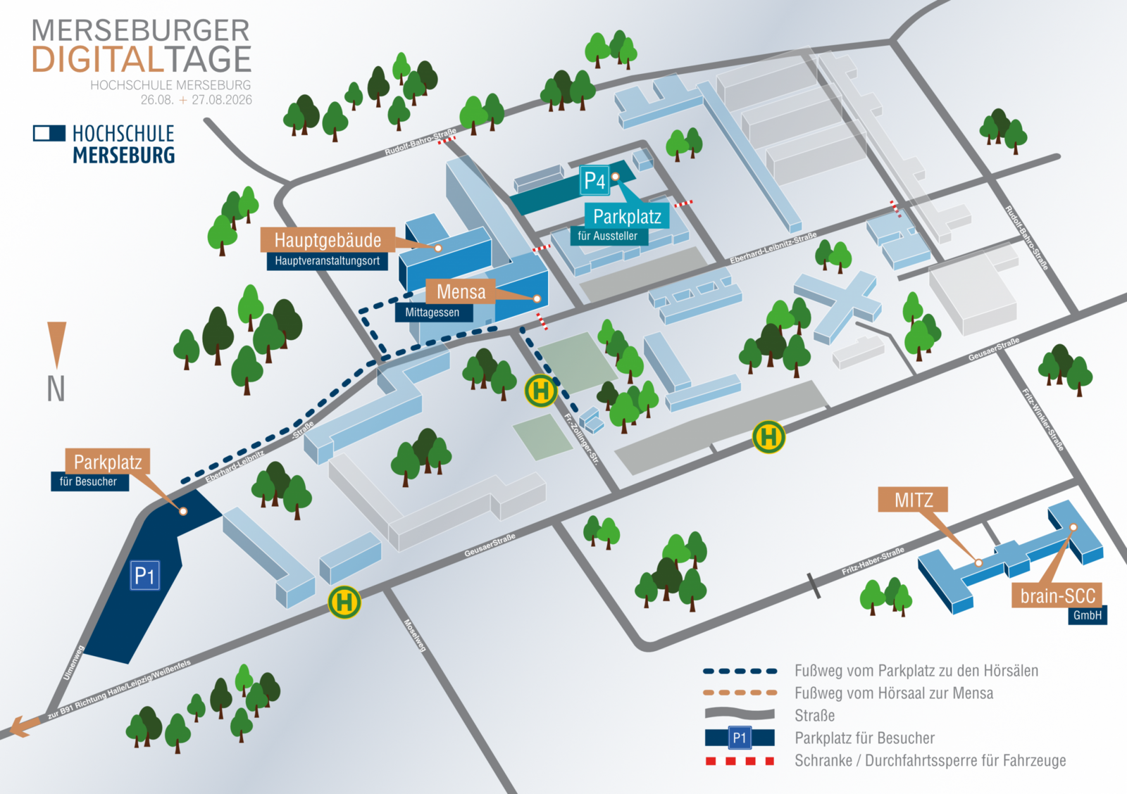 Merseburger Digitaltage 2026 - Standort Übersichtsplan