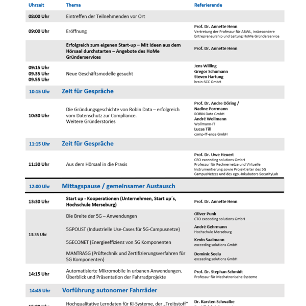 31.08.2023 - Lounge Haus der Studierenden - Erfolgreich zum eigenen Startup